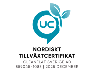 Nordiskt tillväxtcertifikat från UC för Cleanflat Sverige AB